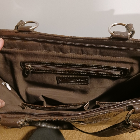 Faux Alligator Bag Dark Brown - Picture 3 of 6